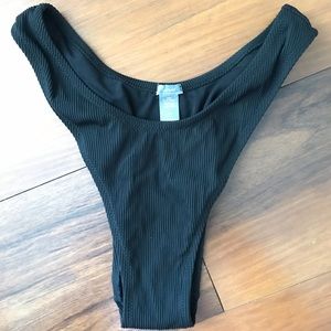 NBW Aerie black ribbed swim bottoms